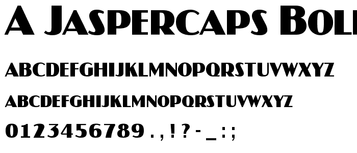 a_JasperCaps Bold font